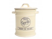 Pride of Place Garlic Jar OLD CREAM (D95 x H130mm / 3.7 x 5.11")